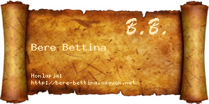 Bere Bettina névjegykártya